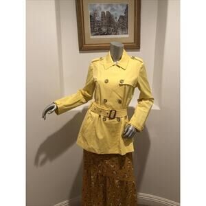 NWT Joie Women Double Breasted Belted Yellow Jacket Size M NWT